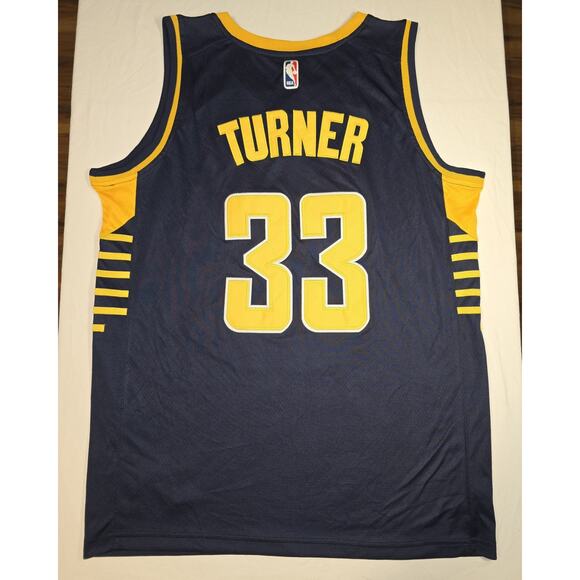 Indiana Pacers Myles Turner NBA Finals Swingman Jersey Size L #33 Nwot - Picture 1 of 3